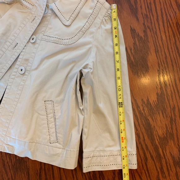 Ann Taylor Loft Off-White Jacket with Black Trim - Picture 9 of 12